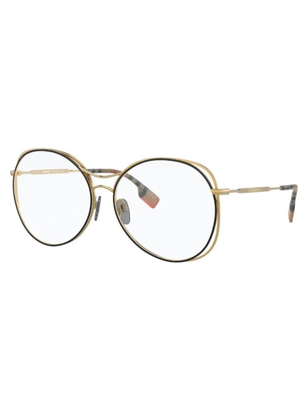 BURBERRY BE3105 10171W Gold Round Metal Women's Sunglasses 60 mm